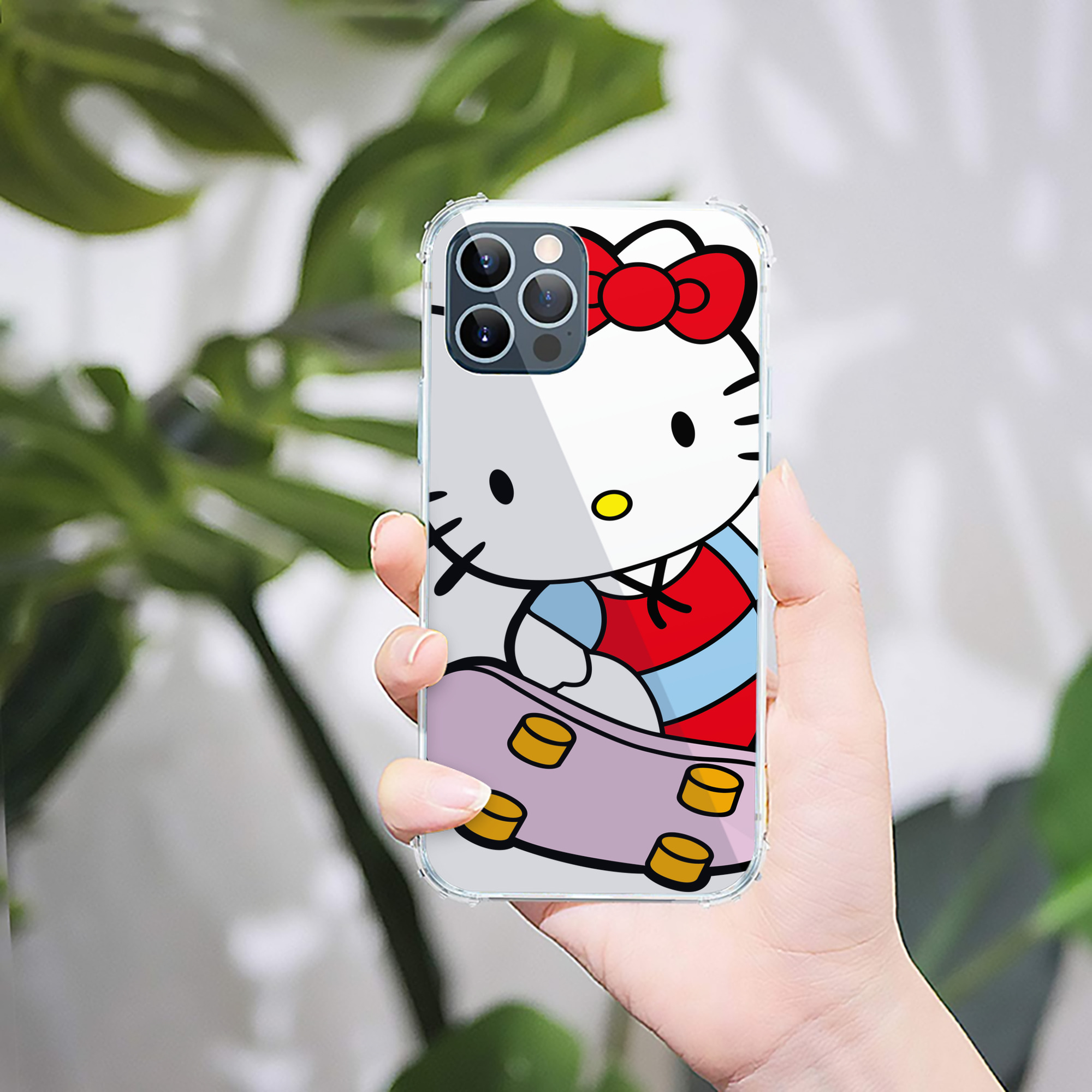 （画像用） Hello Kitty ハローキティ 【iPhone 12シリーズ対応】透明スマホケース（クリアソフトケース）